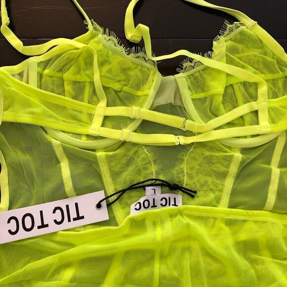 Bright Neon Lace Backless Bodysuit - Picture 12 of 12